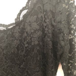 Black lace asymmetrical dress